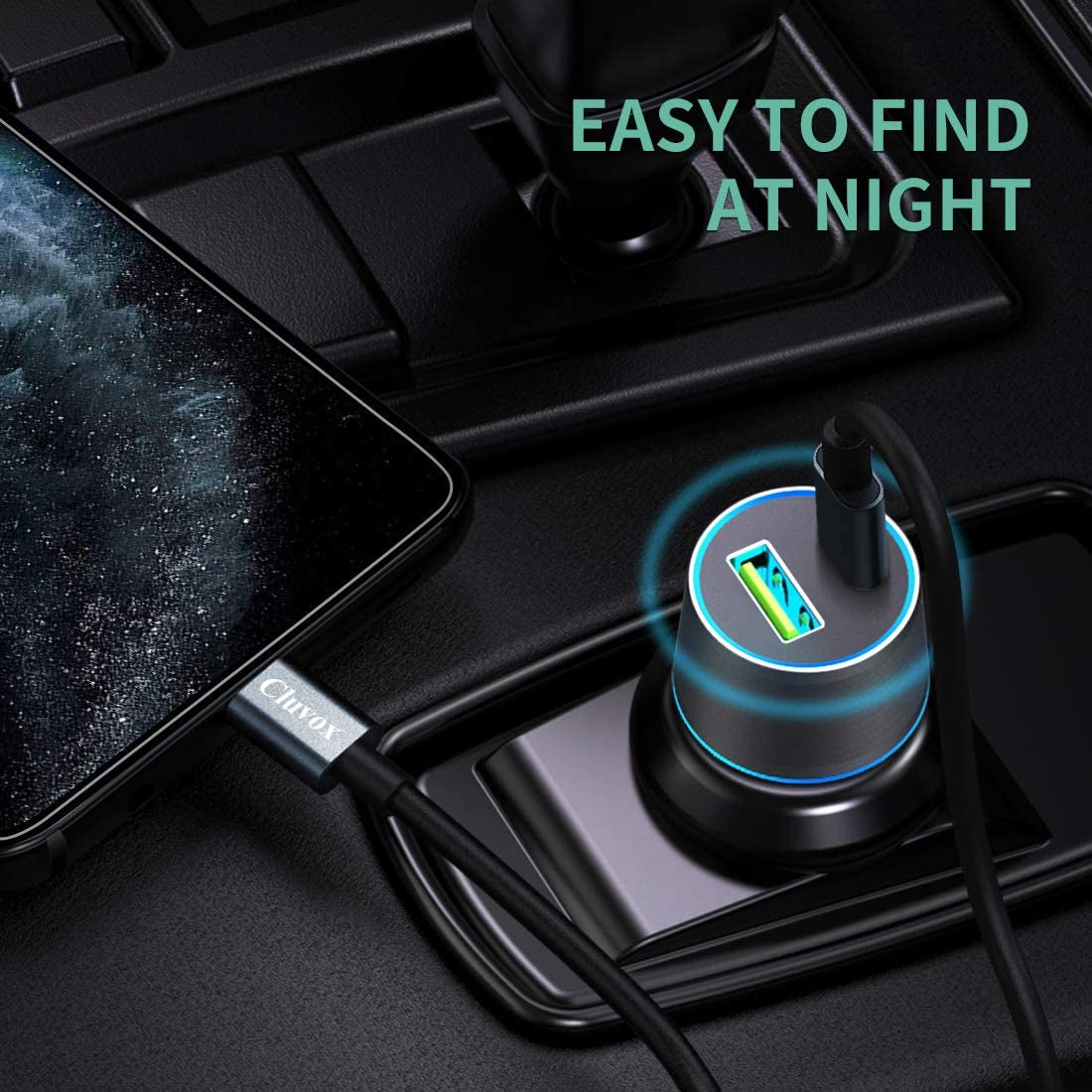 Dual USB Car Charger Adapter, 20W Fast Charge Car Charger for Iphone 16 Pro Max/Plus/15/14/13/12/11/Xs/Xr/8/Se 2020/Ipad 8Th/Pro/Air 4/Mini, Google Pixel, Samsung Cigarette USB Charger