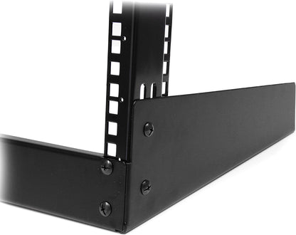 2-Post 12U Desktop Server Rack, Small Open Frame 19In Computer Rack, Compact Network Rack for AV / Studio / Data / IT Equipment, Free Standing Two-Post Home/Office Rack , TAA (RK12OD)