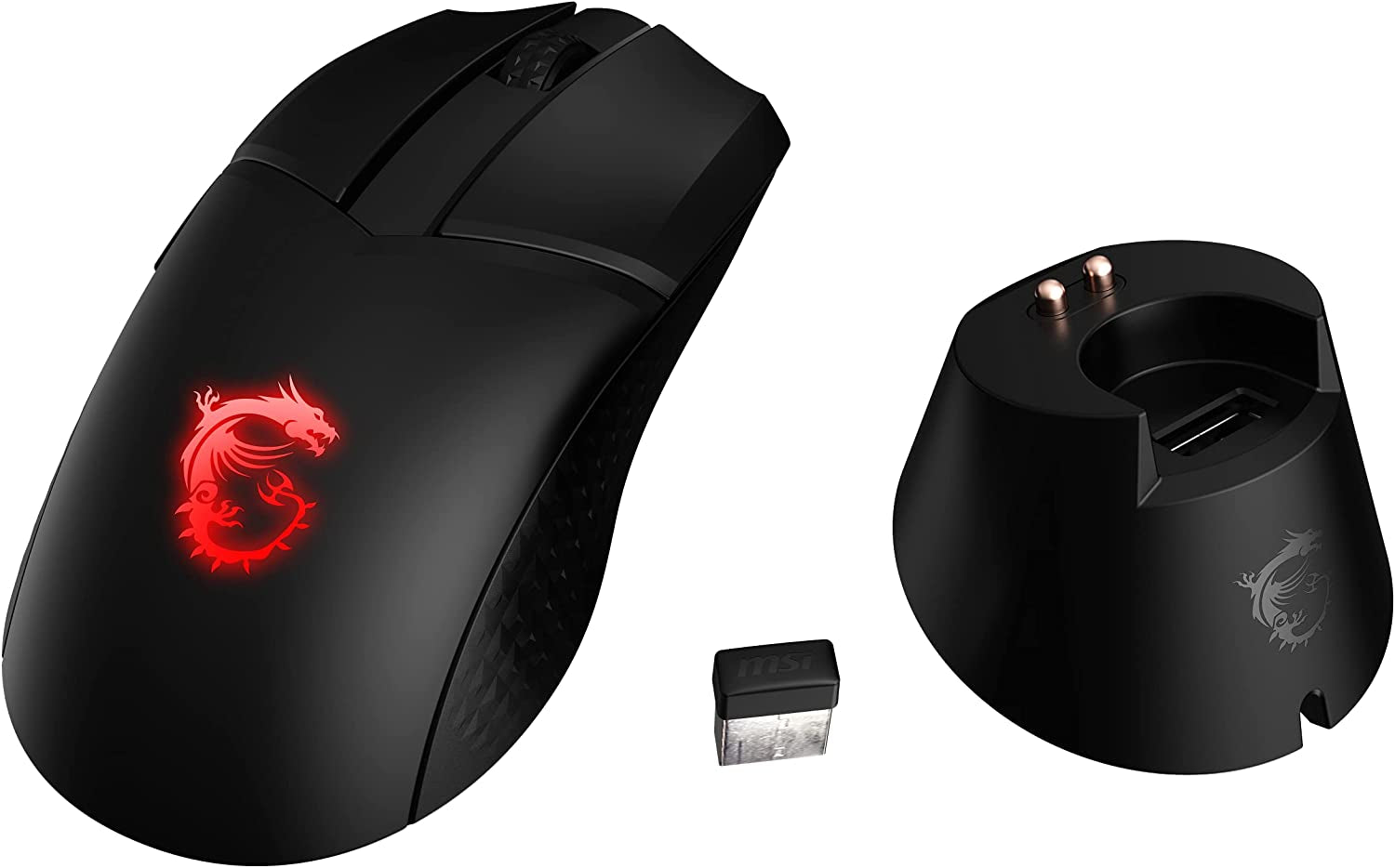 Clutch GM41 Lightweight Wireless Gaming Mouse & Charging Dock, 20,000 DPI, 60M Omron Switches, Fast-Charging 80Hr Battery, RGB Mystic Light, 6 Programmable Buttons, Pc/Mac