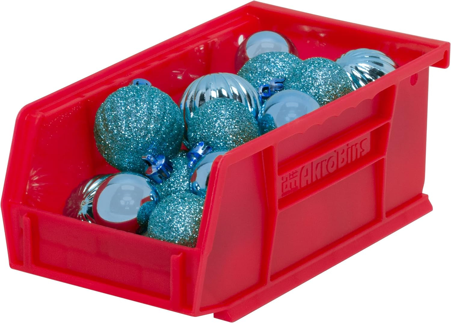 30220 Akrobins Plastic Storage Bins, Space-Saving Stackable Bins, Garage Organization Bins, Pantry Organization, Craft Storage, 7-Inch X 4-Inch X 3-Inch, Red, 24-Pack