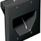 Electronics 45-0002-BK 2-Gang Recessed Low Voltage Cable Plate - Black, 1 Count (Pack of 1)