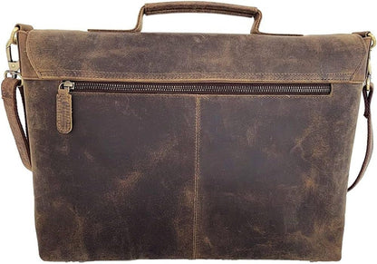 16 Inch Leather Briefcase Laptop Messenger Bags for Men and Women Best Office Satchel Bag
