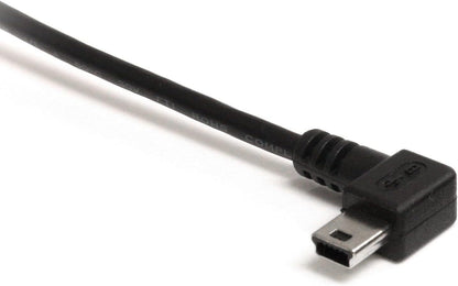 6 Ft. (1.8 M) Left Angle Mini USB Cable - USB 2.0 a to Left Angle Mini B - Black - Mini USB Cable (USB2HABM6LA)