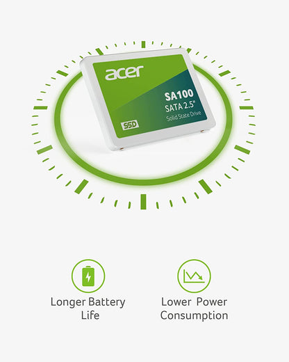 SA100 960GB 2.5 Inch SSD SATA III Internal SSD Hard Drive, 560Mb/S Read, 3D NAND Flash Memory, SATA III 6 Gb/S Interface