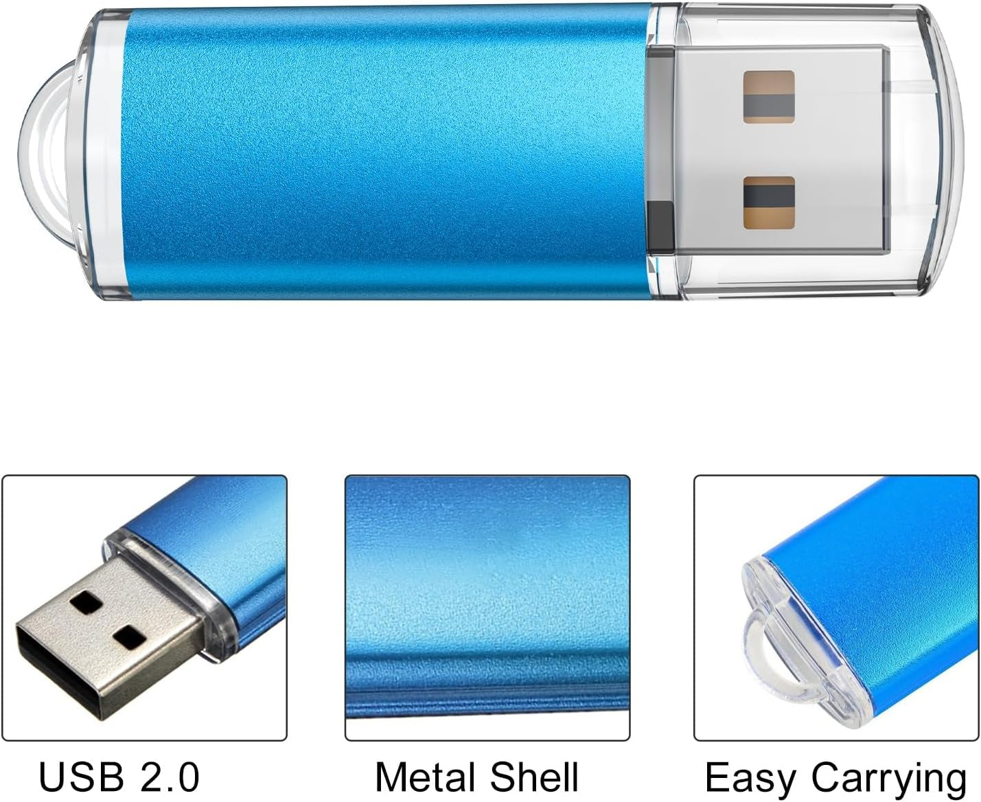 USB Flash Drive 5 Pack 32GB USB 2.0 Flash Drive Memory Stick USB Drive Jump Drive USB Storage Flash Drives Pen Drive Thumb Drives (5 Mixed Colors: Black Blue Green Red Silver)