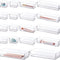 Simplesort 18-Piece Stackable Clear Drawer Organizer Set | Multi-Size Trays | Makeup Vanity Storage Bins and Office Desk Drawer Dividers | Made in USA