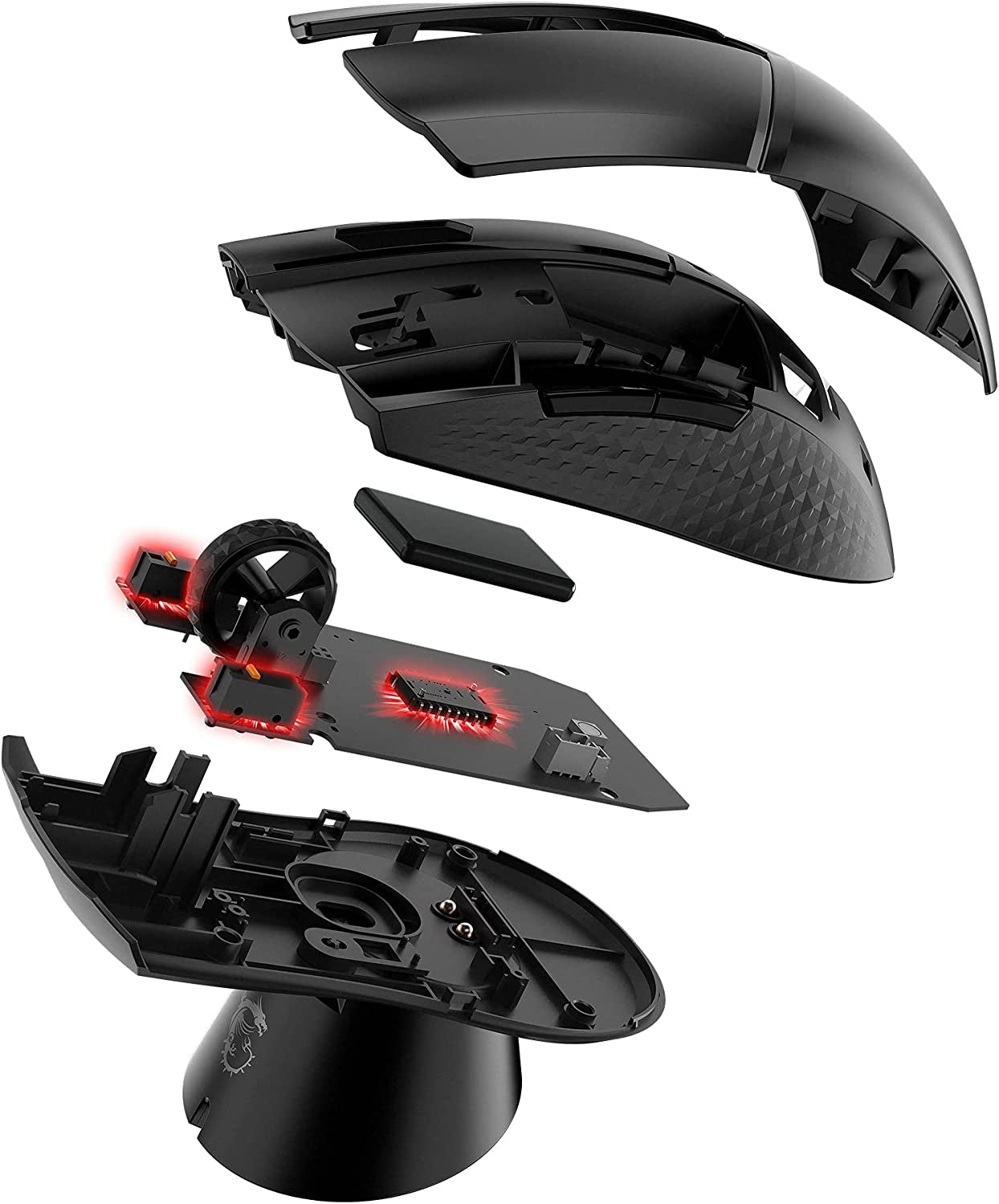 Clutch GM41 Lightweight Wireless Gaming Mouse & Charging Dock, 20,000 DPI, 60M Omron Switches, Fast-Charging 80Hr Battery, RGB Mystic Light, 6 Programmable Buttons, Pc/Mac