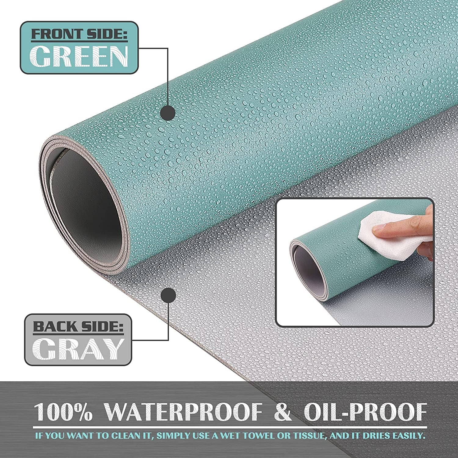 Large Desk Mat, Office Desk Pad, Computer Desk Mat, Laptop Mat for Desk, Desk Protecor Mat, Desktop Mat, Desk Writing Pad, Desk Blotter Pad, Desk Cover Mat (31.5"X15.7", Green)