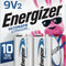 Ultimate Lithium 9V Batteries (2 Pack), Lithium 9 Volt Batteries