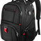 Travel Backpack, Extra Large 50L Laptop Backpacks for Men Women, Water Resistant College Backpacks Airline Approved Business Work Bag with USB Charging Port Fits 17 Inch Computer, Black
