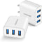 USB Wall Charger,  2Pack 15W 3-Port USB Plug Cube USB Cube Power Adapter for Iphone 14/13/12/11/Pro/Promax/Xs/Xr/X/8, Galaxy S22 S21 and More and More