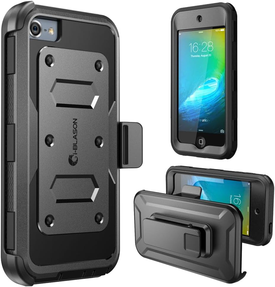 Armorbox Case Designed for Ipod Touch 7/6/5, Full Body Case with Built-In Screen Protector for Apple Ipod Touch 5Th/6Th/7Th Generation, Black