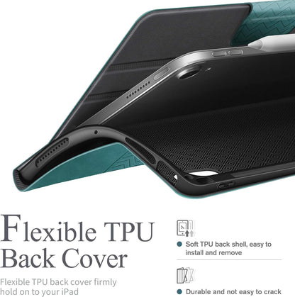 Case for Ipad Air 11 Inch(2024)/Ipad Air 5Th/4Th Generation (2022/2020) with Pencil Holder, Auto Sleep/Wake, Adjustable Angle (Green)