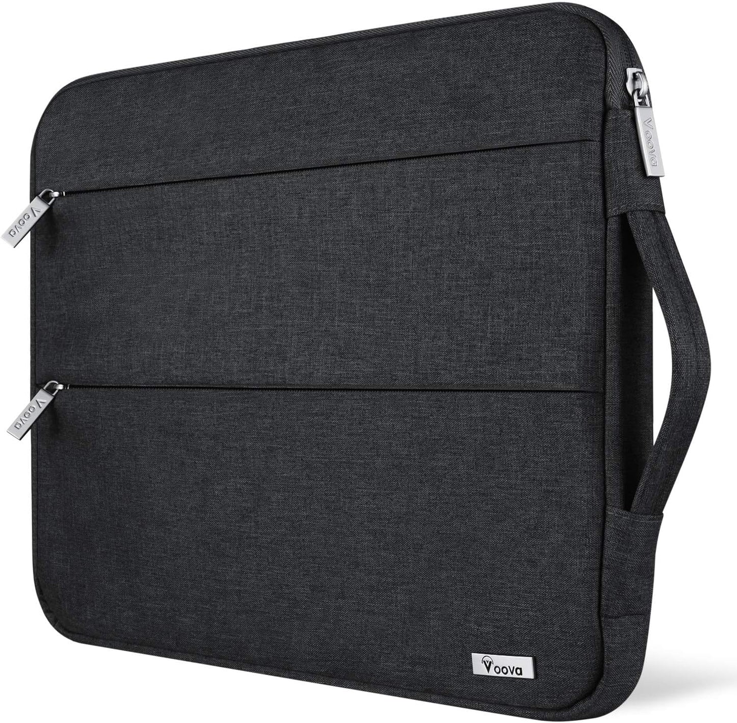 13 13.6 Inch Laptop Sleeve Case Compatible with Macbook Air/Macbook Pro 13 M2/M1,13.5 Surface Laptop 5/4, Surface Pro X / 9/8, Ipad Pro 12.9, Waterproof Computer Bag Cover with Handle, Black
