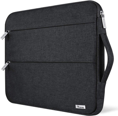 13 13.6 Inch Laptop Sleeve Case Compatible with Macbook Air/Macbook Pro 13 M2/M1,13.5 Surface Laptop 5/4, Surface Pro X / 9/8, Ipad Pro 12.9, Waterproof Computer Bag Cover with Handle, Black