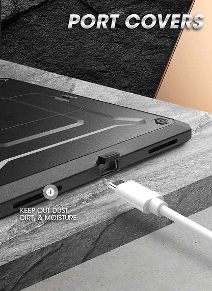 for Ipad Air 5Th Generation Case / Ipad Air 4Th Generation Case with Pencil Holder (Unicorn Beetle Pro), [Built-In Screen Protector & Stand] Rugged Case for Ipad Air 5/4 10.9 Inch, Black