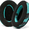 Padz Velour - the Ultimate Upgraded Earpads by Wicked Cushions - Compatible with Audio Technica, Hyperx, Steelseries Arctis - Extra Thick - Bigger Opening - Soft Memory Foam | (Speed Racer Cyan)