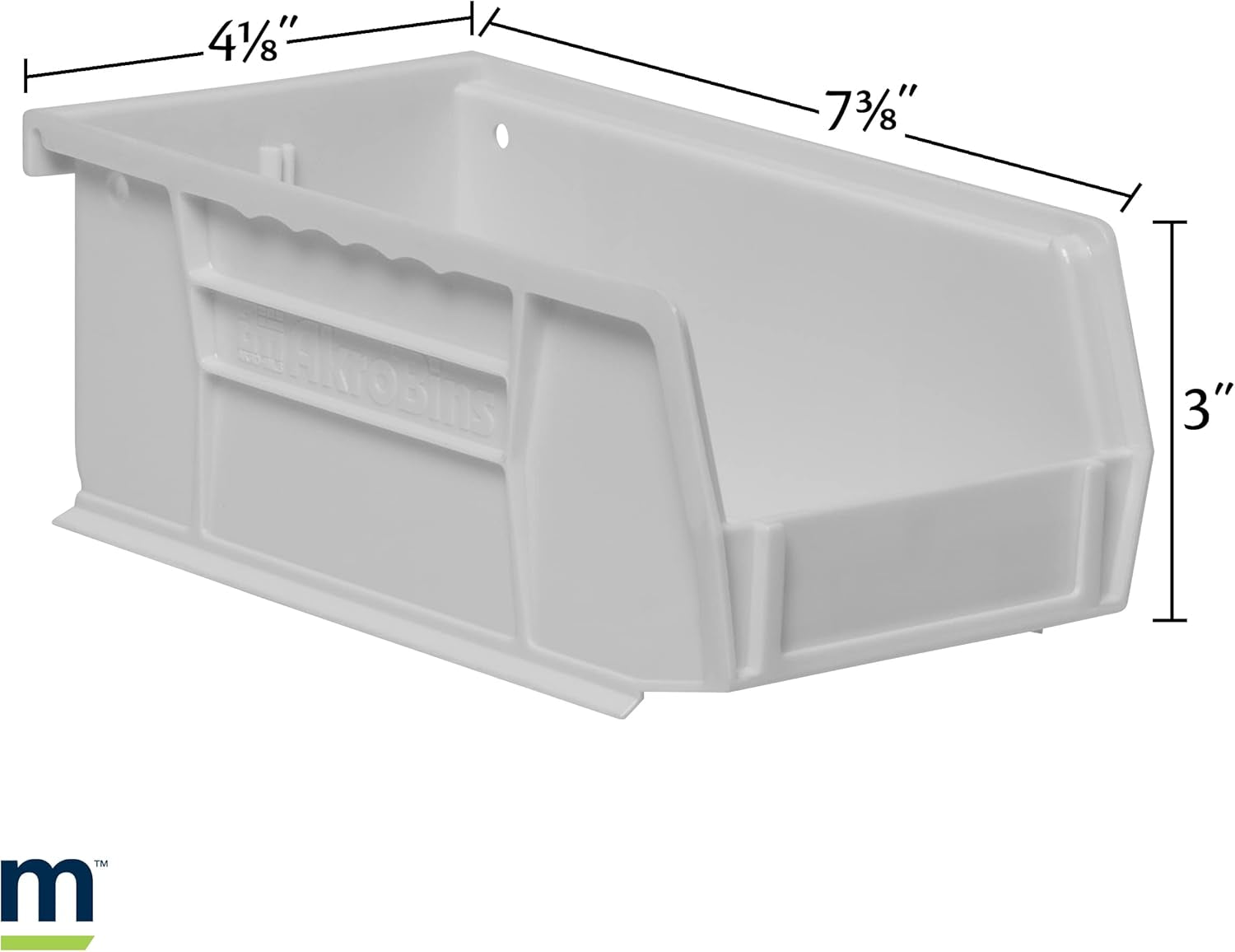 30220 Akrobins Plastic Storage Bins, Space-Saving Stackable Bins, Garage Organization Bins, Pantry Organization, Craft Storage, 7-Inch X 4-Inch X 3-Inch, Red, 24-Pack