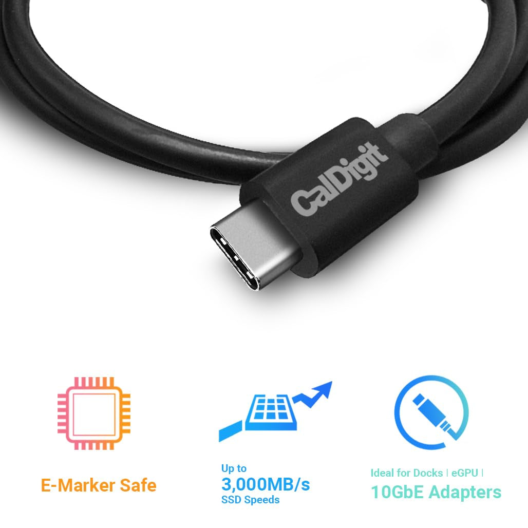 Thunderbolt 4 Cable - 40Gbps 100W Power Delivery, Compatible with Thunderbolt 3 & USB Type C, Macbook Pro, Imac, Iphone 15 Max, Black (0.8 Meter 2.62 Feet, Thunderbolt 4 / USB 4 Cable)