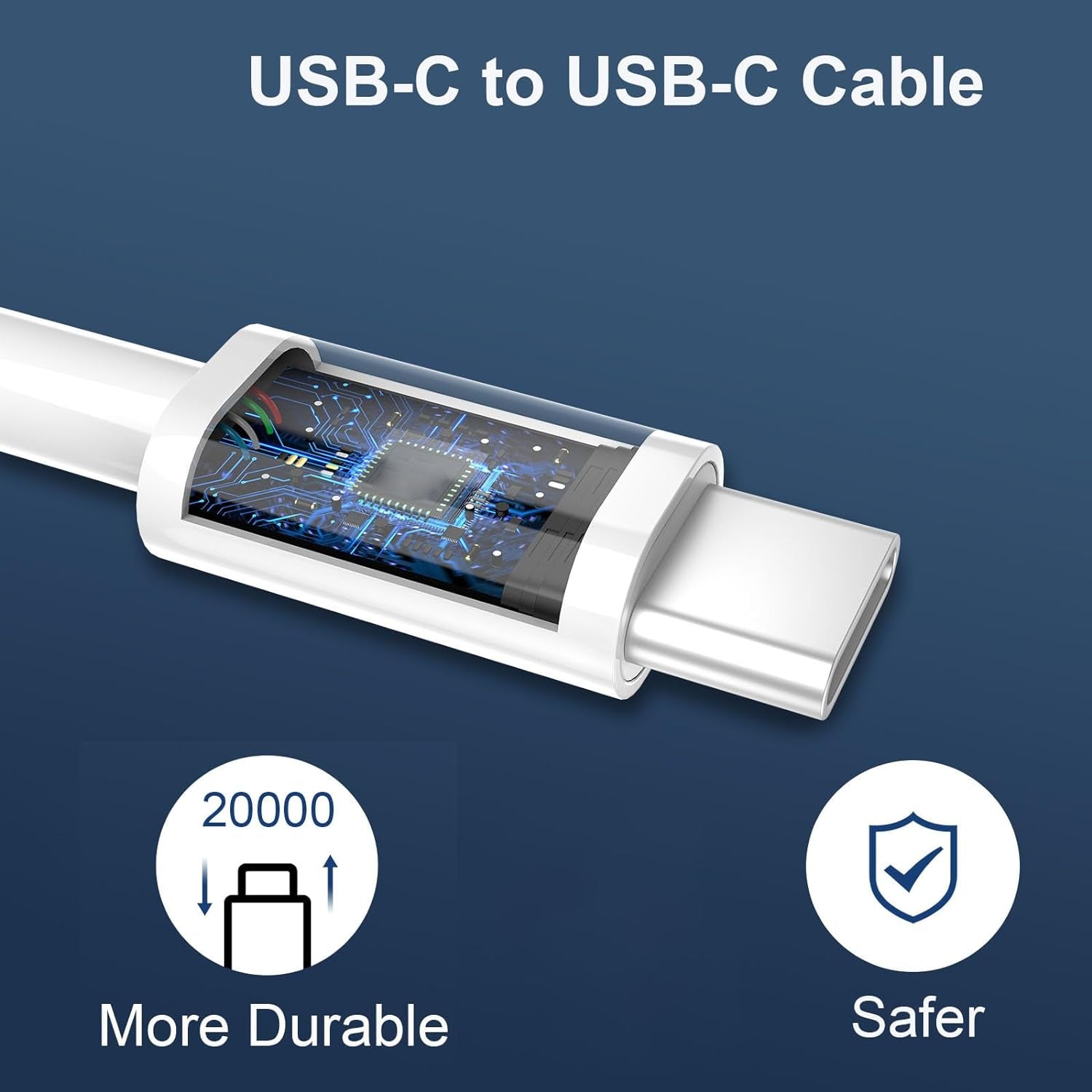 USB C Charger Block for Phone 15 Pro Max,20W USB C Charger with 12FT Long USB C to C Fast Charging Cord Cable Compatible for Phone 15 Pro Max/15 Pro/15 Plus/15, Samsung Galaxy/Android Phone