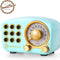 Retro Bluetooth Speaker, Vintage Radio- FM Radio with Old Fashioned Classic Style, Strong Bass Enhancement, Loud Volume, Bluetooth 5.0 Wireless Connection, TF Card and MP3 Player (Blue)