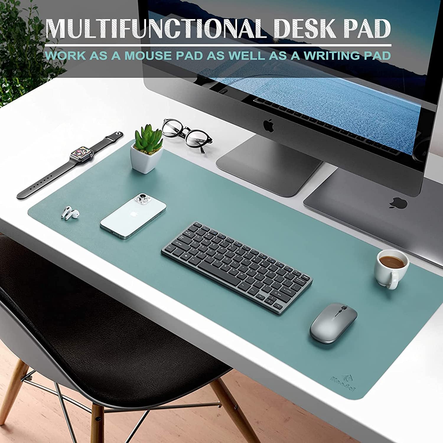 Large Desk Mat, Office Desk Pad, Computer Desk Mat, Laptop Mat for Desk, Desk Protecor Mat, Desktop Mat, Desk Writing Pad, Desk Blotter Pad, Desk Cover Mat (31.5"X15.7", Green)