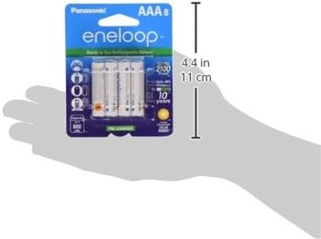 70-ZP2A-6D26 AAA 4Th Generation Nimh Pre-Charged Rechargeable 2100 Cycles Battery with Holder Pack of 8