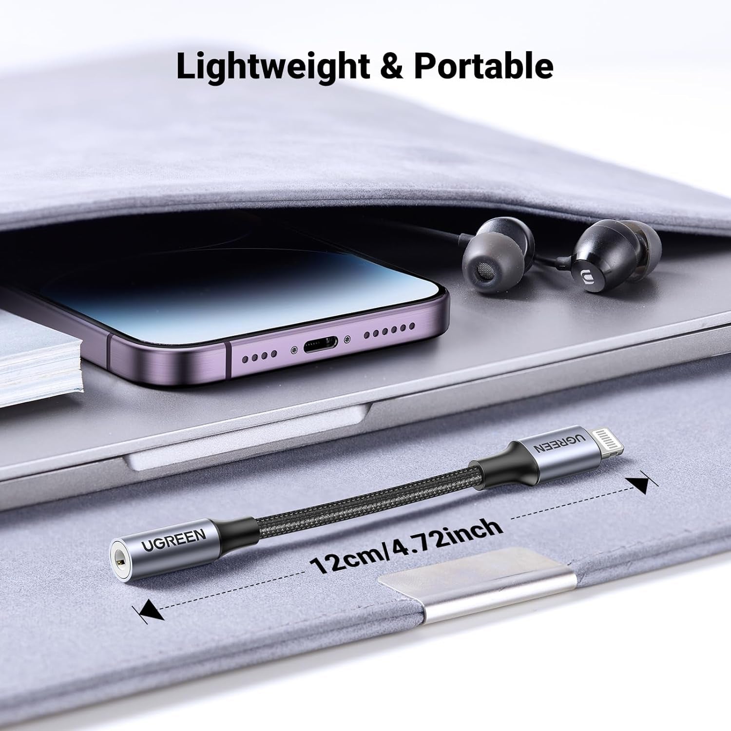 Headphone Adapter for Iphone Lightning to 3.5Mm Adapter Apple Mfi Certified Lightning Aux Audio Jack Dongle Compatible with Iphone 14 Pro Max/14 Plus/13 12 Pro Max/Se/11 Pro Max/Xs, Grey