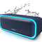 Soundbox Pro Bluetooth Speaker with 20W Stereo Sound, Active Extra Bass, IPX6 Waterproof, TWS Pairing, Multi-Colors Lights, 20H Playtime, Portable for Beach, Outdoor-Blue