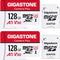 128GB 2-Pack Micro SD Card, Camera Plus, Compatible with Gopro, Security Camera, Dash Cam, Speed up to 100Mb/S, 4K Video Recording, Micro SDXC UHS-I A1 V30 U3 Class 10