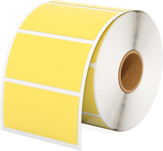2.25"X1.25" Yellow Direct Thermal Labels, Self-Adhesive Address Shipping Thermal Stickers Label for Thermal Label Printer-1 Roll,1000 Labels
