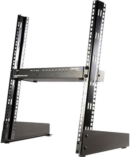 2-Post 12U Desktop Server Rack, Small Open Frame 19In Computer Rack, Compact Network Rack for AV / Studio / Data / IT Equipment, Free Standing Two-Post Home/Office Rack , TAA (RK12OD)