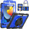 for Ipad 9Th/8Th/7Th Generation Case 10.2" 2021-2019, Full-Body Shockproof Heavy Duty Protective Case with Screen Protector, Rotating Stand/Handle/Shoulder Strap for Ipad 10.2, Black/Blue