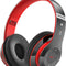 Bluetooth Headphones over Ear, Wireless Headphones Wired with 6 EQ Modes, 40 Hours Playtime Foldable Hifi Stereo Headset with Microphone, FM/TF for Cellphone/Pc/Work (Black & Red)