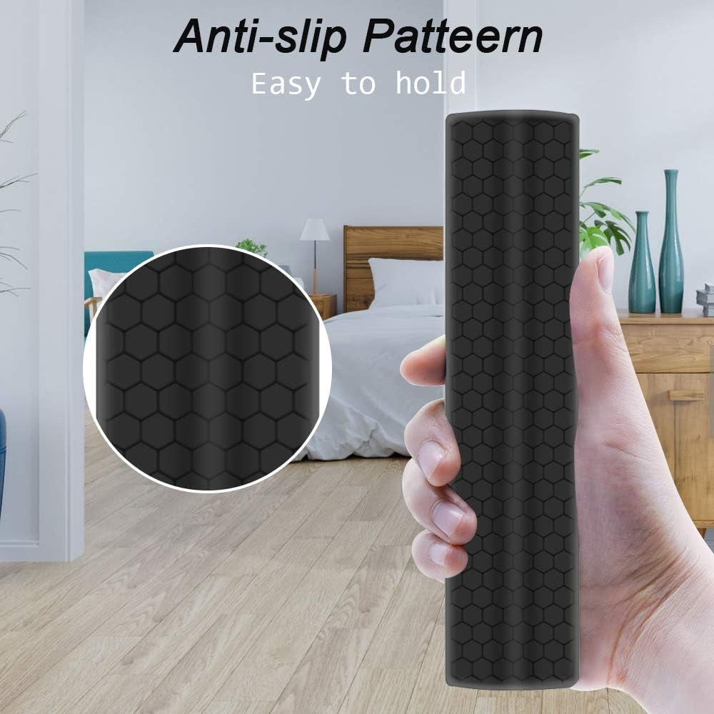 Remote Case Compatible for NVIDIA Shield Android TV Pro/4K HDR Remote Controller,Protective Case Covers for NVIDIA Shield Remote Control,Anti Slip Shockproof Silicone Cover Sleeve Skin -Black