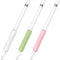 3 Pack Silicone Grips Holders for Apple Pencil (USB-C) & Apple Pencil (1St / 2Nd Generation) Ergonomic Protective Skin Sleeve Compatible with Ipad Pen (White,Green,Pink)